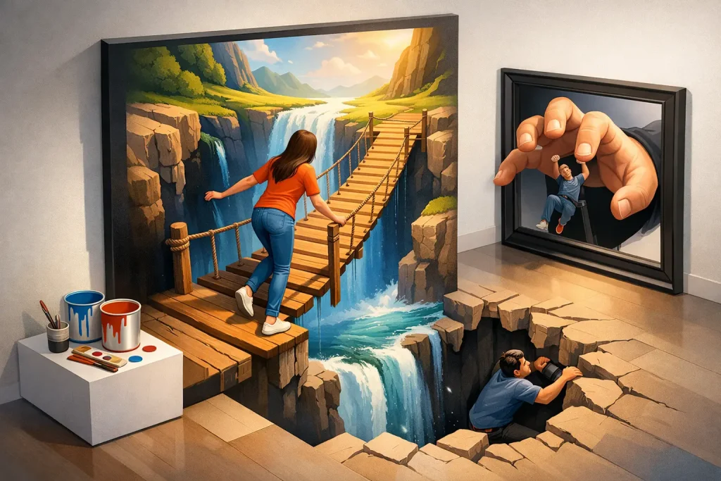 3D Illusion Paintings That Pull You In